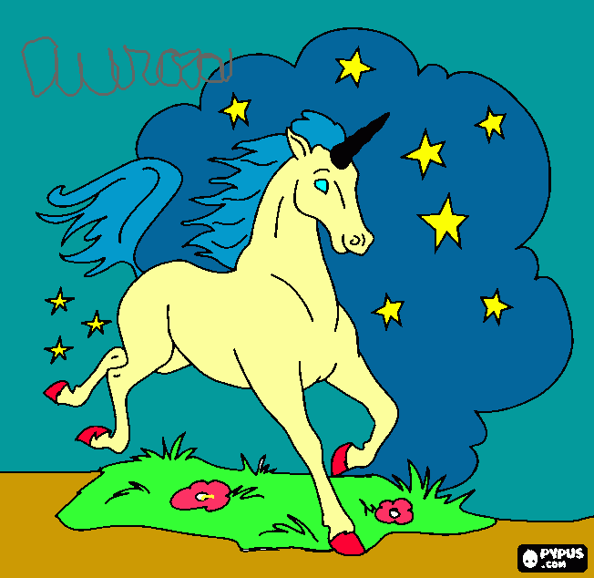 hornycorn coloring page