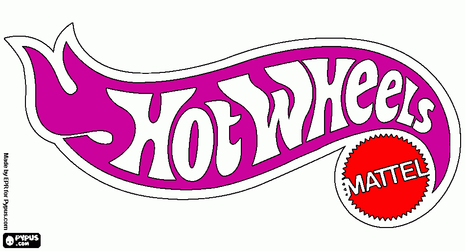 hot wheels logo coloring page
