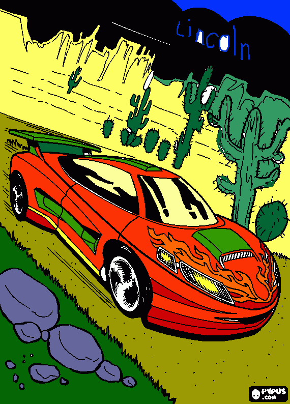 hot wheels coloring page