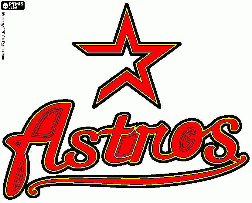 houston astros coloring page