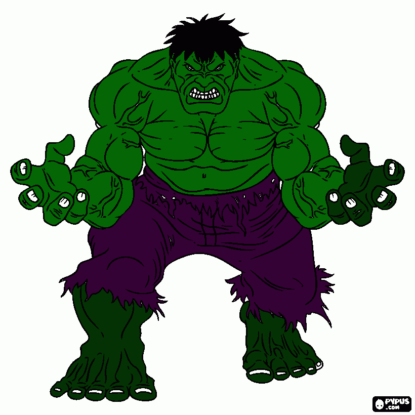Hulk coloring page
