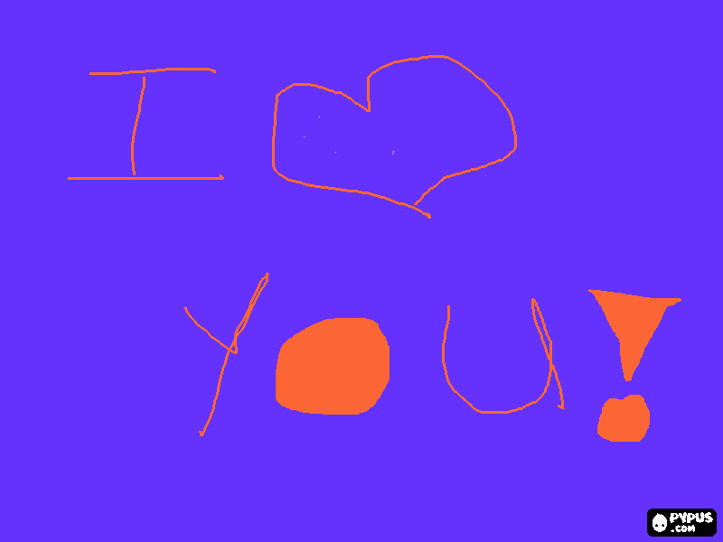 I LOVE U!!!!!!! coloring page