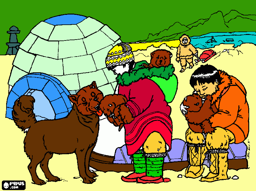 igloo coloring page
