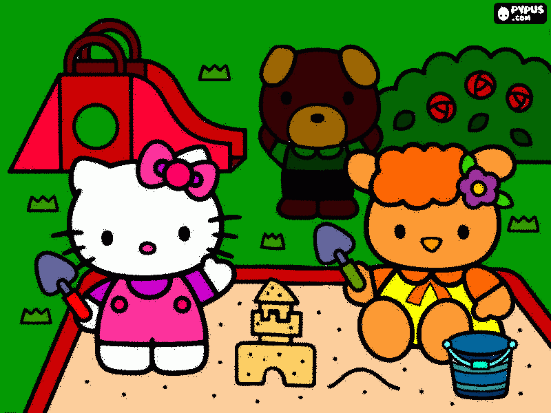 in the park coloring page