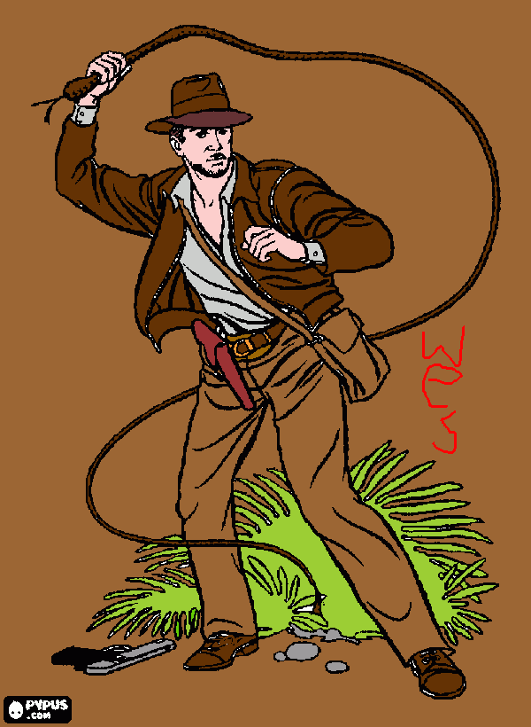 Indiana Jones coloring page