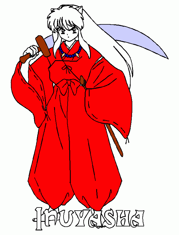 inuyasha coloring page