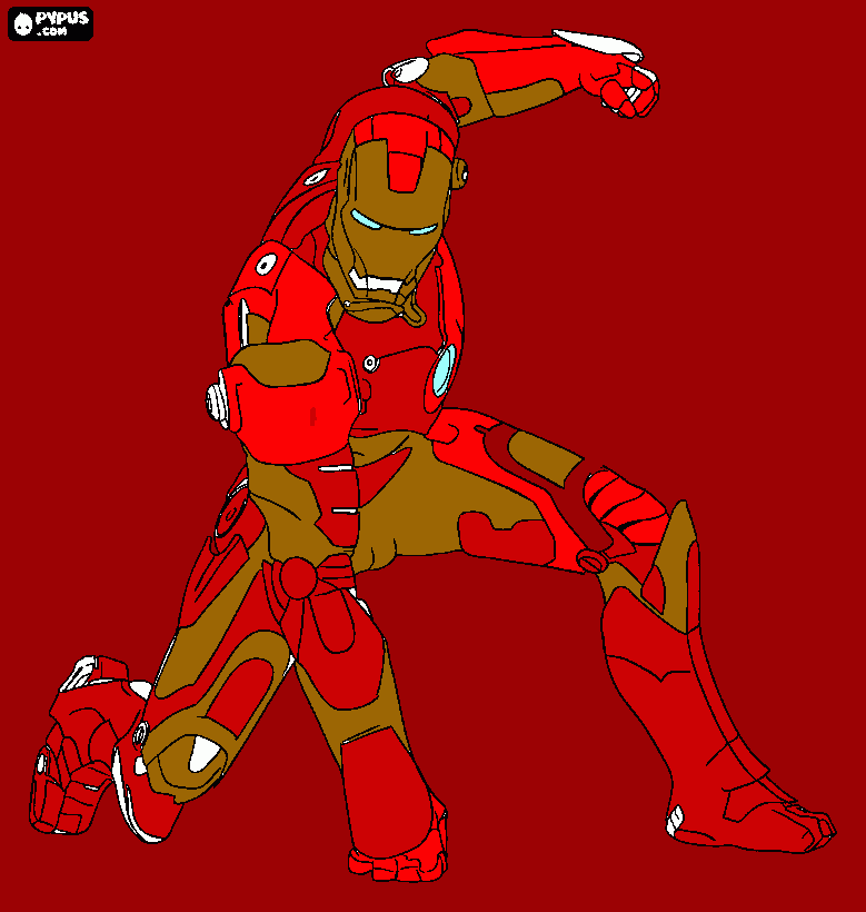 iron man possed coloring page