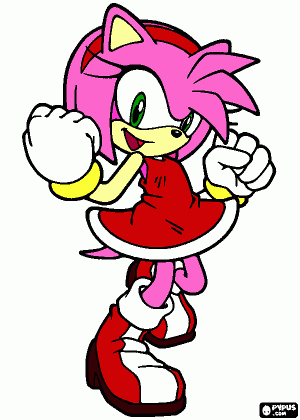 Is amy rose  coloring page