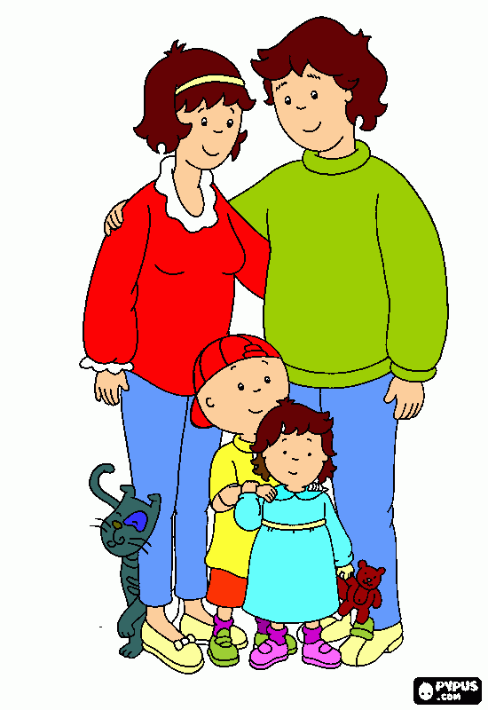 Isha - Caillou coloring coloring page