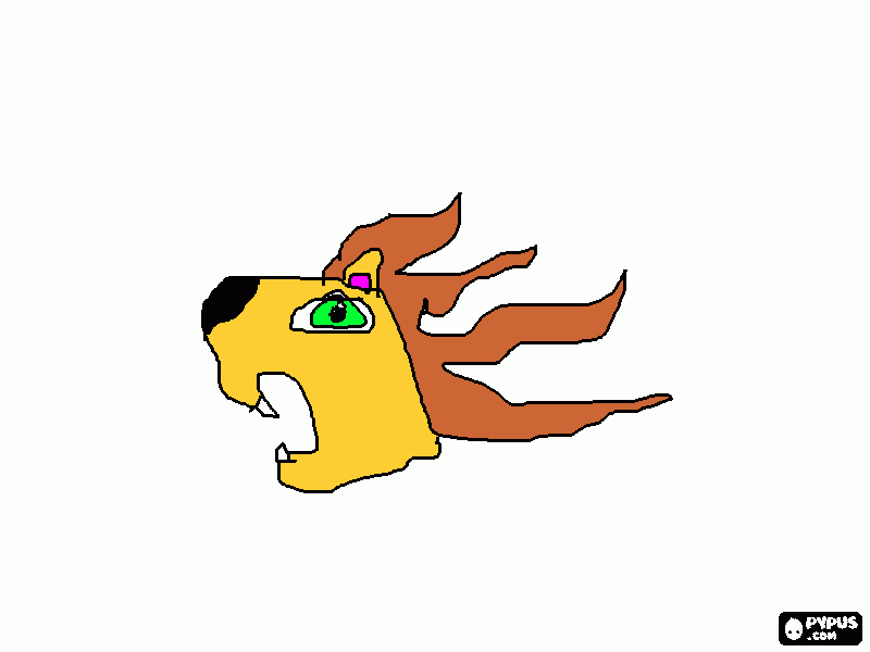 its an angry lion roaring its fun and easy to draw coloring page