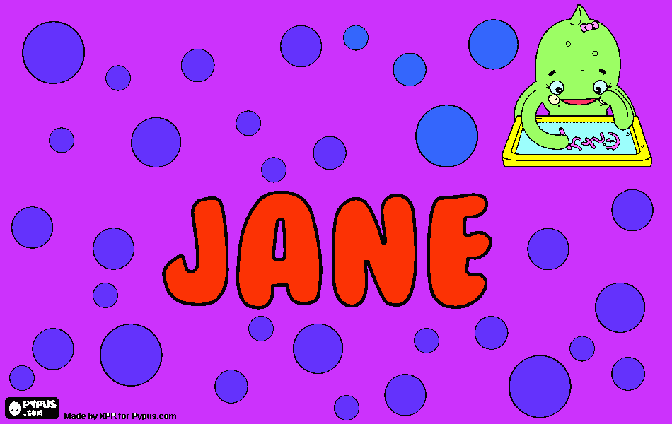 JANE coloring page