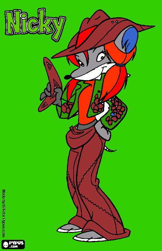 janine  humen coloring page
