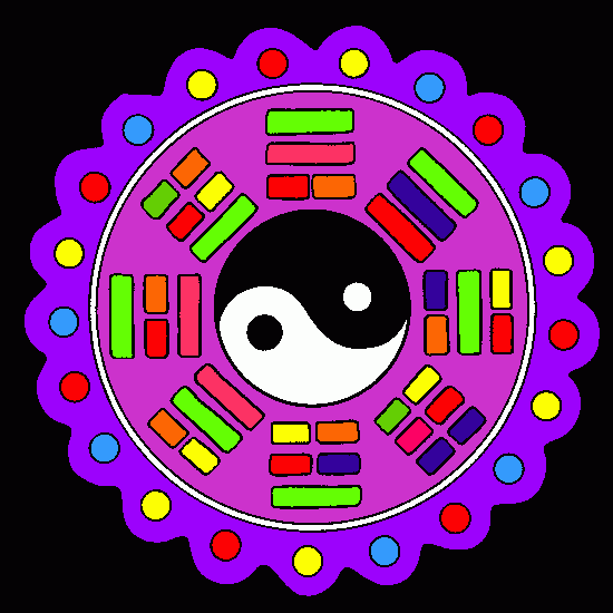 jin jang coloring page