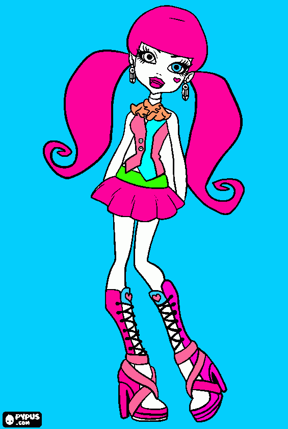 kendall draculaura coloring page