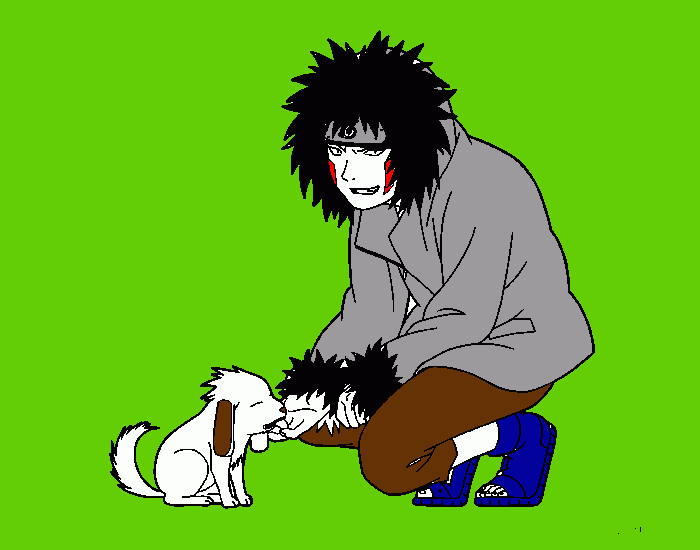 Kiba x Akamaru coloring page