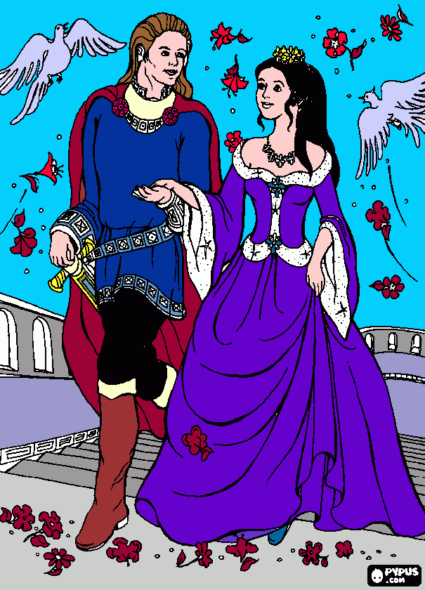 King and Queen coloring page