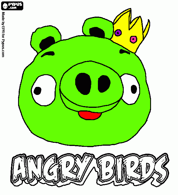 king pig coloring page
