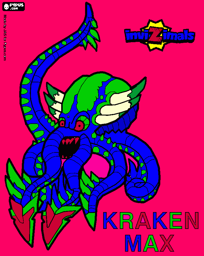 kraken max coloring page