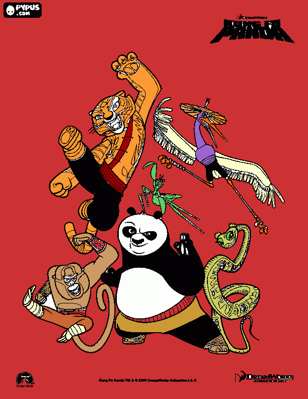 Kung Fu panda coloring page