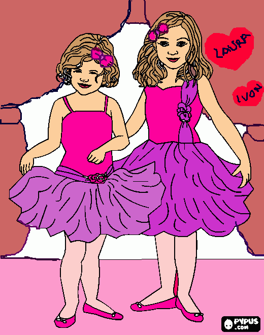 la bailarinas coloring page