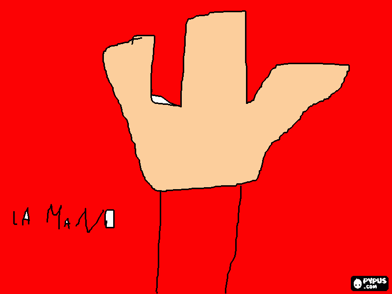 la mano!!! coloring page