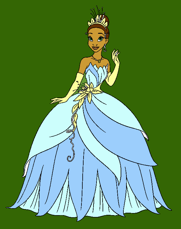 la princesa y el sapo coloring page