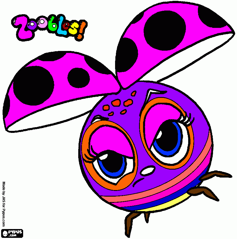 Lady bug coloring page