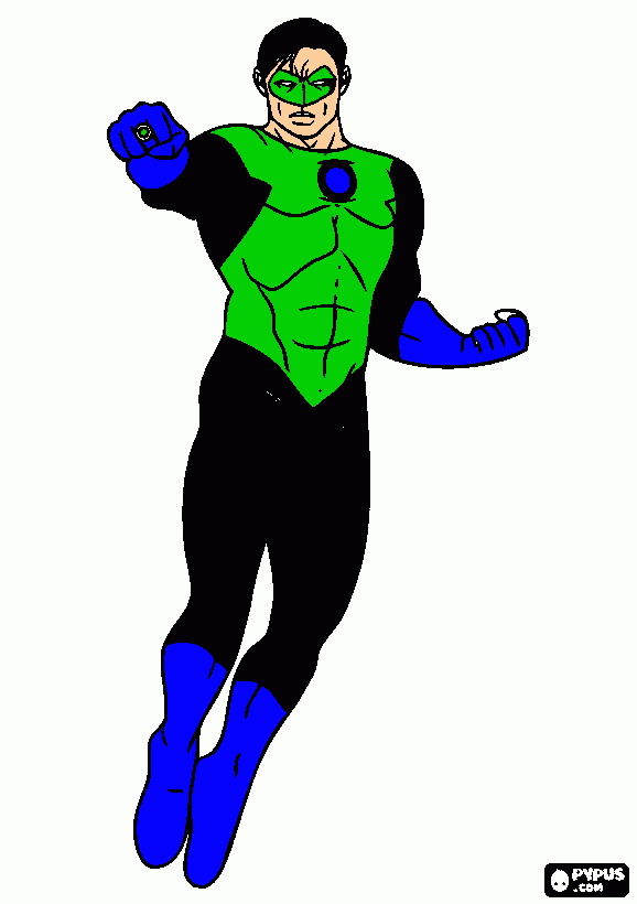 lanterna verde coloring page