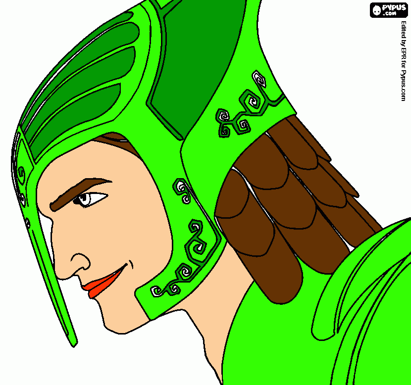leafmen painting coloring page