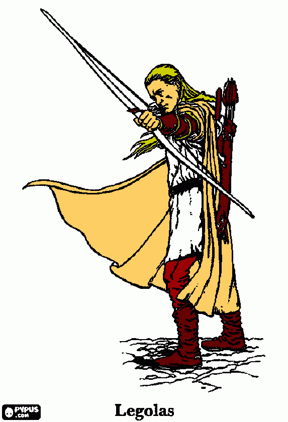 legolas coloring page