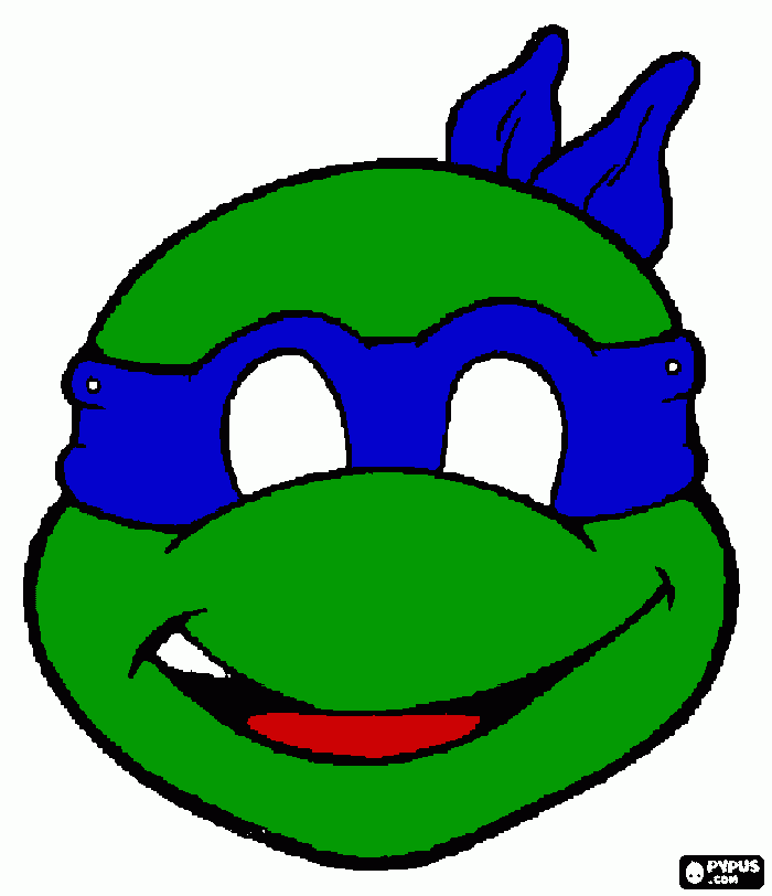 Leo mask coloring page