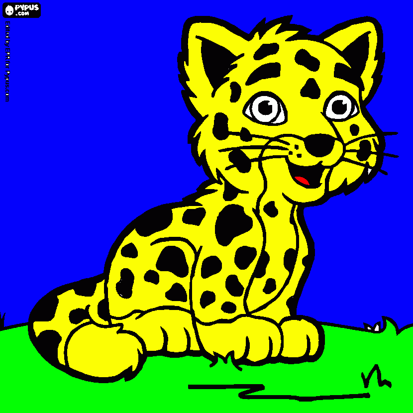 Leopardi coloring page