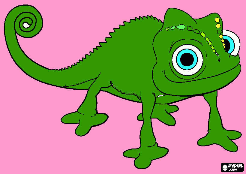 lizard from tangled  coloring page