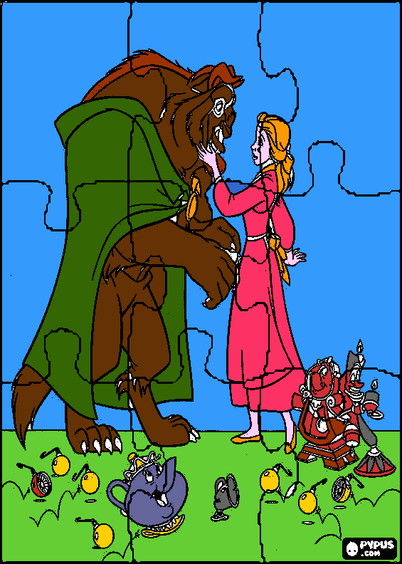 ljepotica i zvijer coloring page