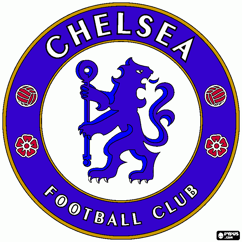 Logo chelsea coloring page