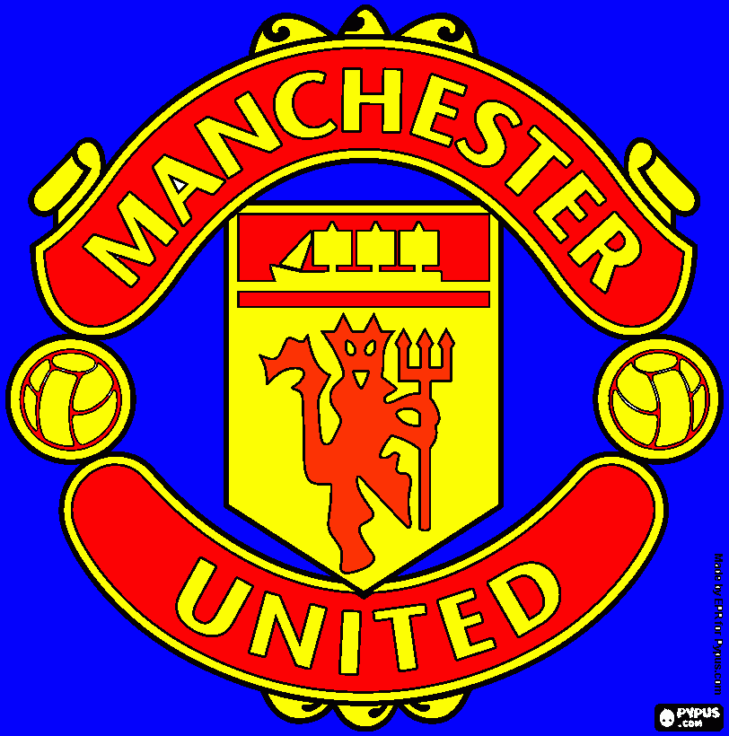 LOGO MANCHESTER UNITED coloring page