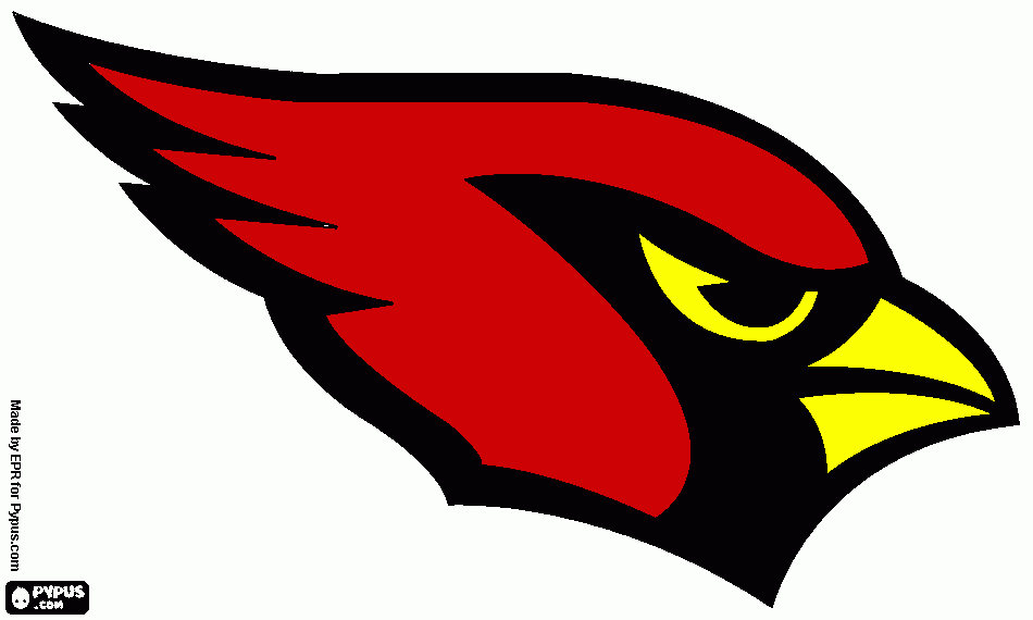 Logo of the Arizona Cardinals, american football franchise  coloring page