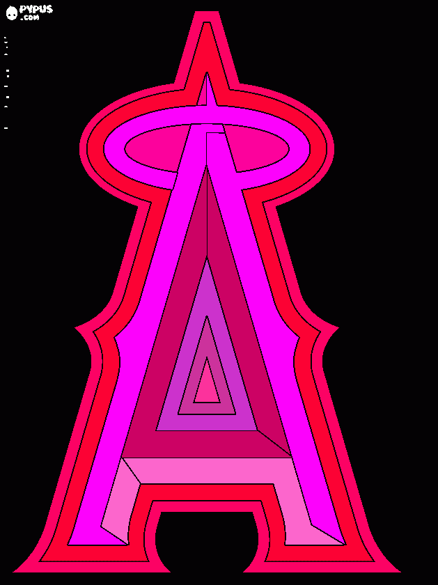 los angeles angel coloring page