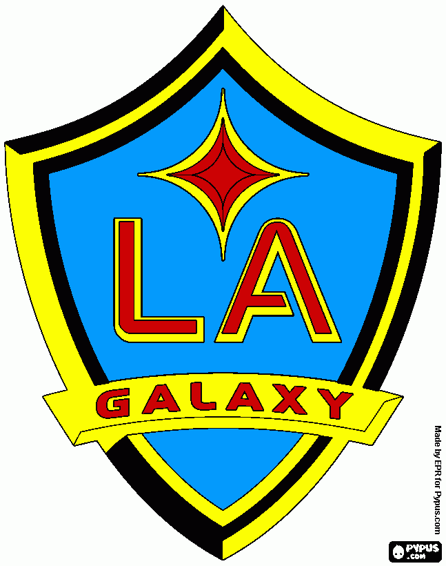 Los Angeles Galaxy, soccer club  coloring page