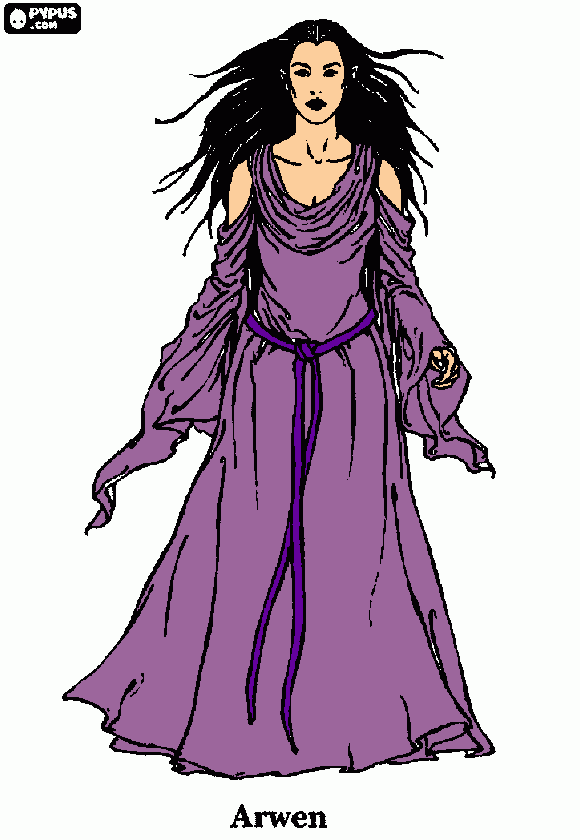L.O.T.R.Arwen coloring page