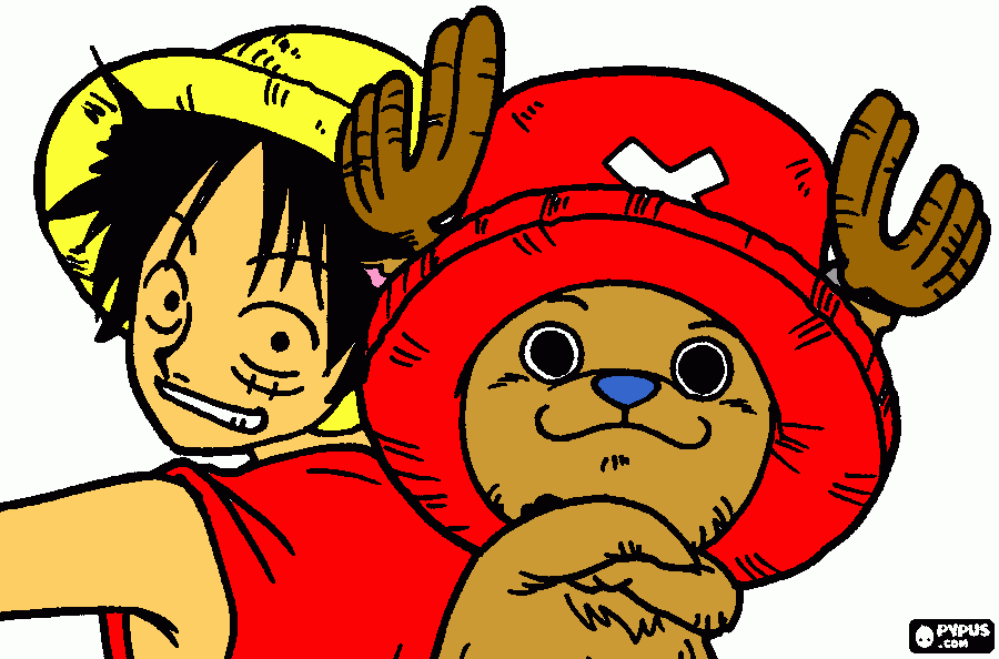 LuffyanChopper coloring page