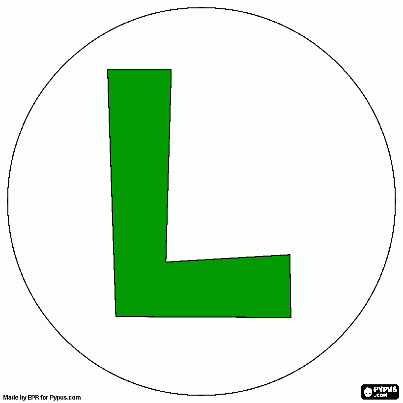 luigi pic coloring page
