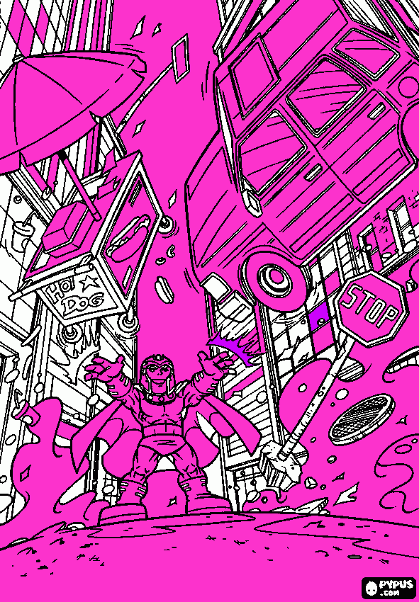 Magneto, the villiam coloring page