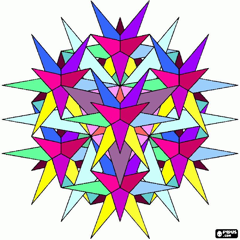 mandala 3D coloring page
