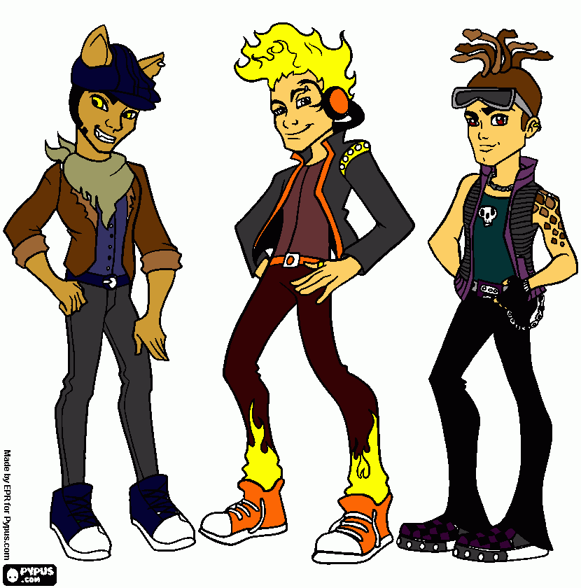 Mansters coloring page