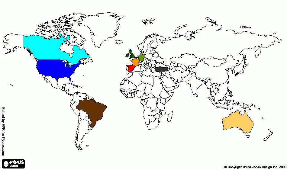 Map colour coloring page
