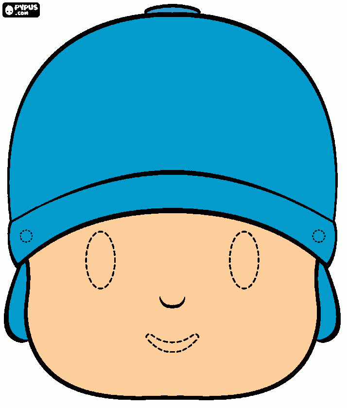 mascara pocoyo coloring page