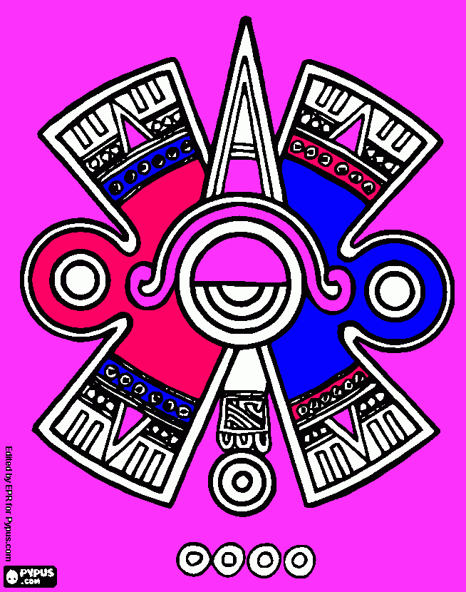 mayan tattoo coloring page