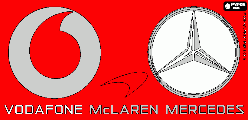 mclaren mercedes F1  coloring page