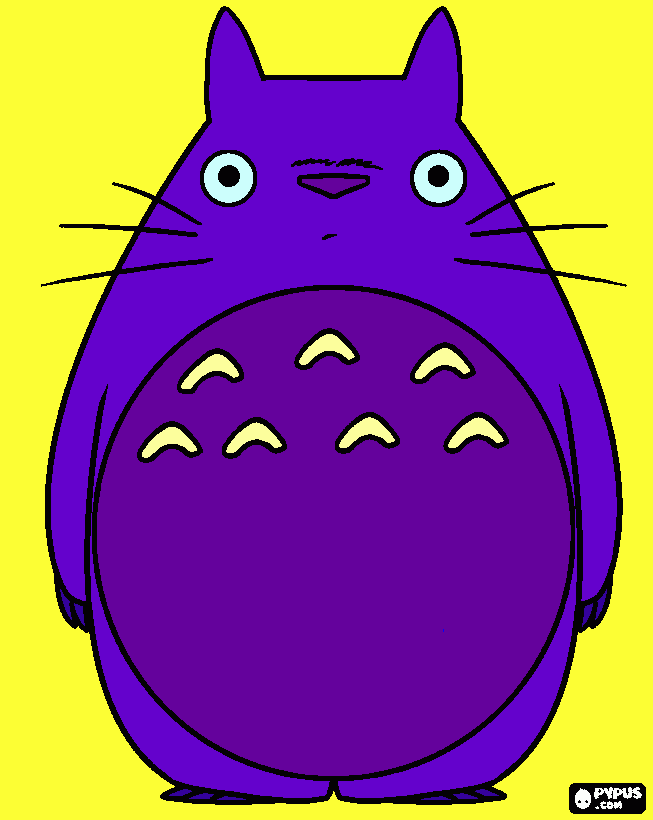 Mein Nachbar Totoro x3 coloring page